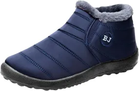 Snow Boots for Women Waterproof Winter Boots Anti-Slip Ankle Booties Slip On Warm Fur Lined Comfortable Womens Sneaker