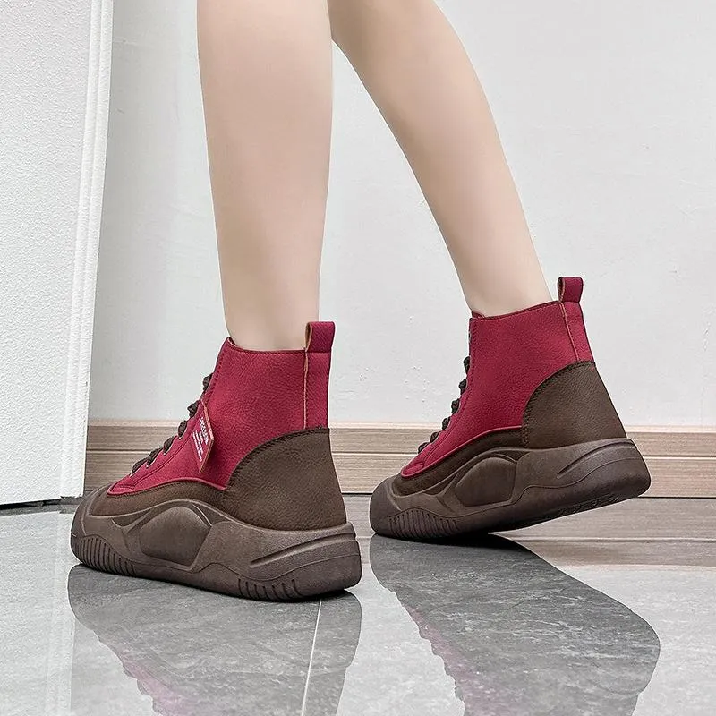 Soft Leather Lightweight Sports Shoes