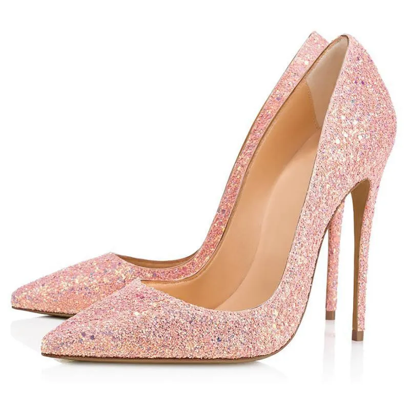 Soulmates Bridal Shop / Women Classic Stiletto Glitter Bridal Shoes