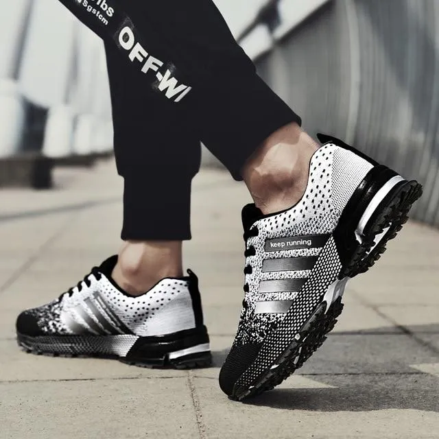 Sport Running Shoes Men Couple Casual Flats Outdoor Sneakers Mesh Breathable Walk Footwear Trainers