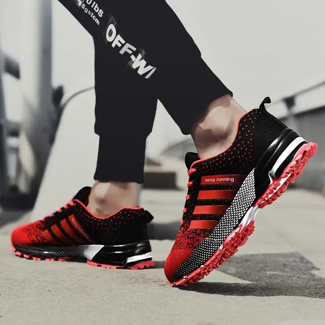 Sport Running Shoes Men Couple Casual Flats Outdoor Sneakers Mesh Breathable Walk Footwear Trainers
