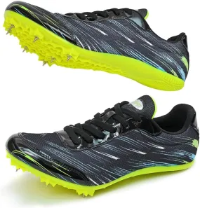 Succttssful Mens Breathable Track and Field Shoes for Jumping - Womens Lightweight Professional Track Race Shoes for Running