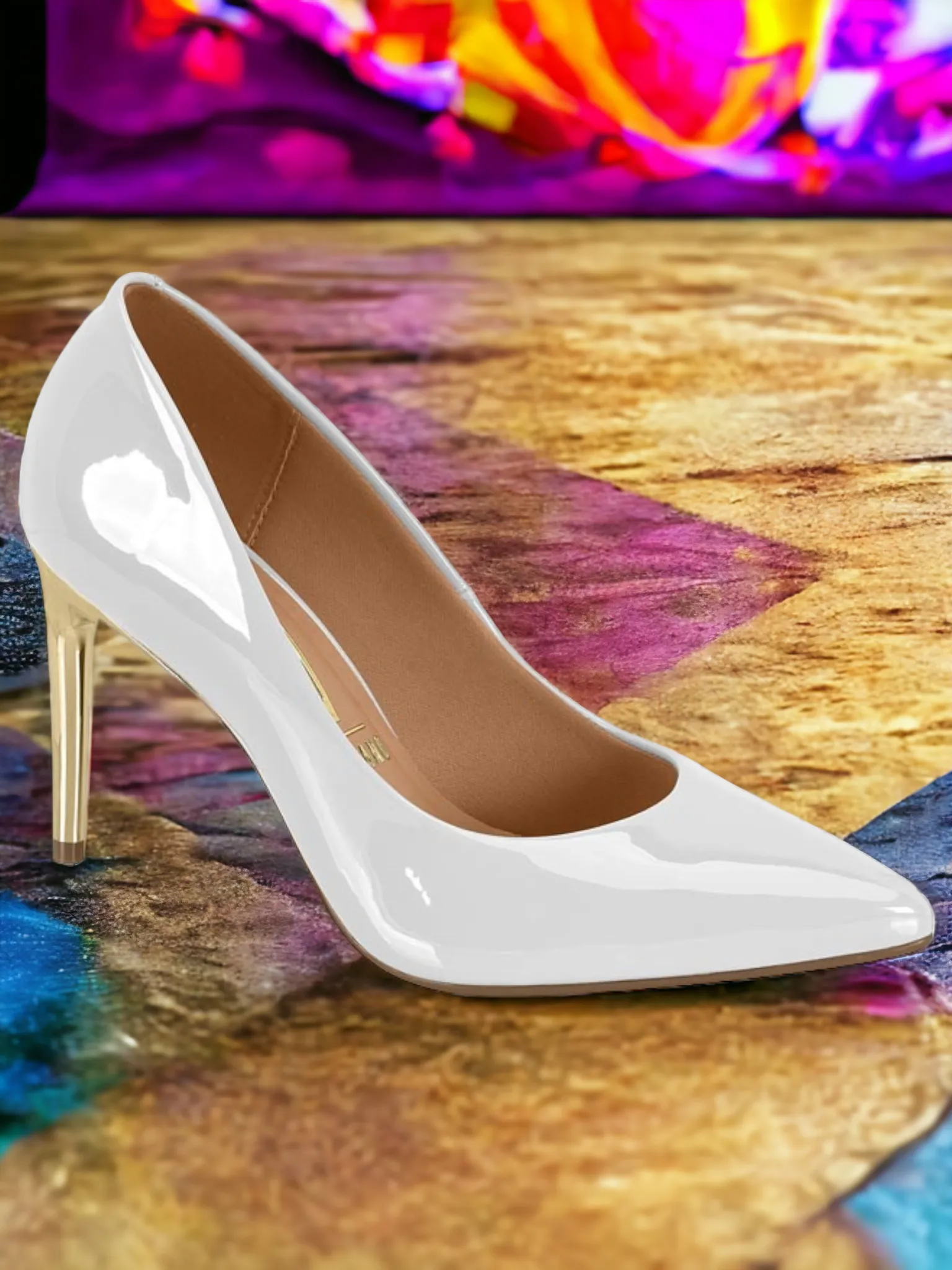 Vizzano Ladies Comfort Glossy High Heel Shoes (Only Size 37/6)