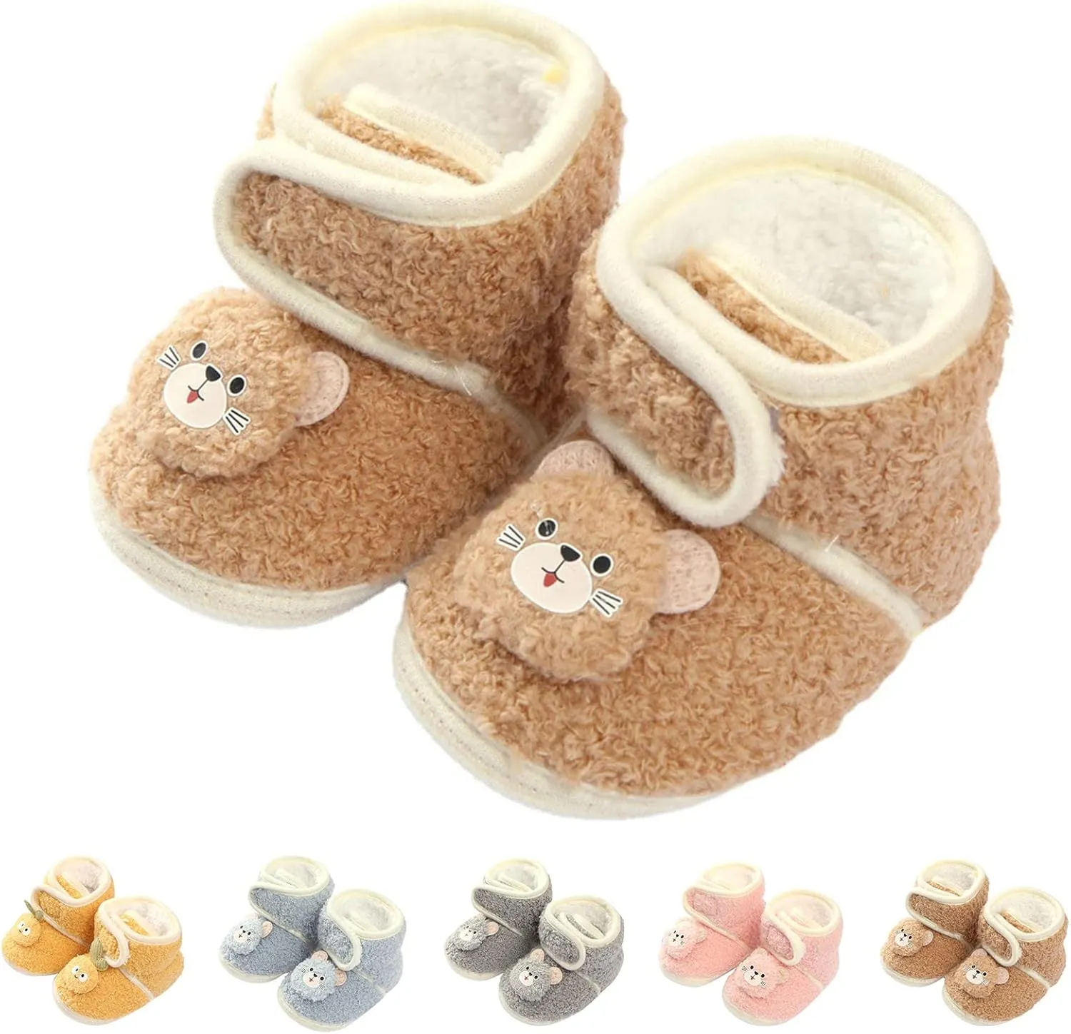 Winter Children Toddler Shoes Baby Boys And Girls Flat Cotton Shoes Hook Loop Warm And Comfortable Cute Heels for Kids
