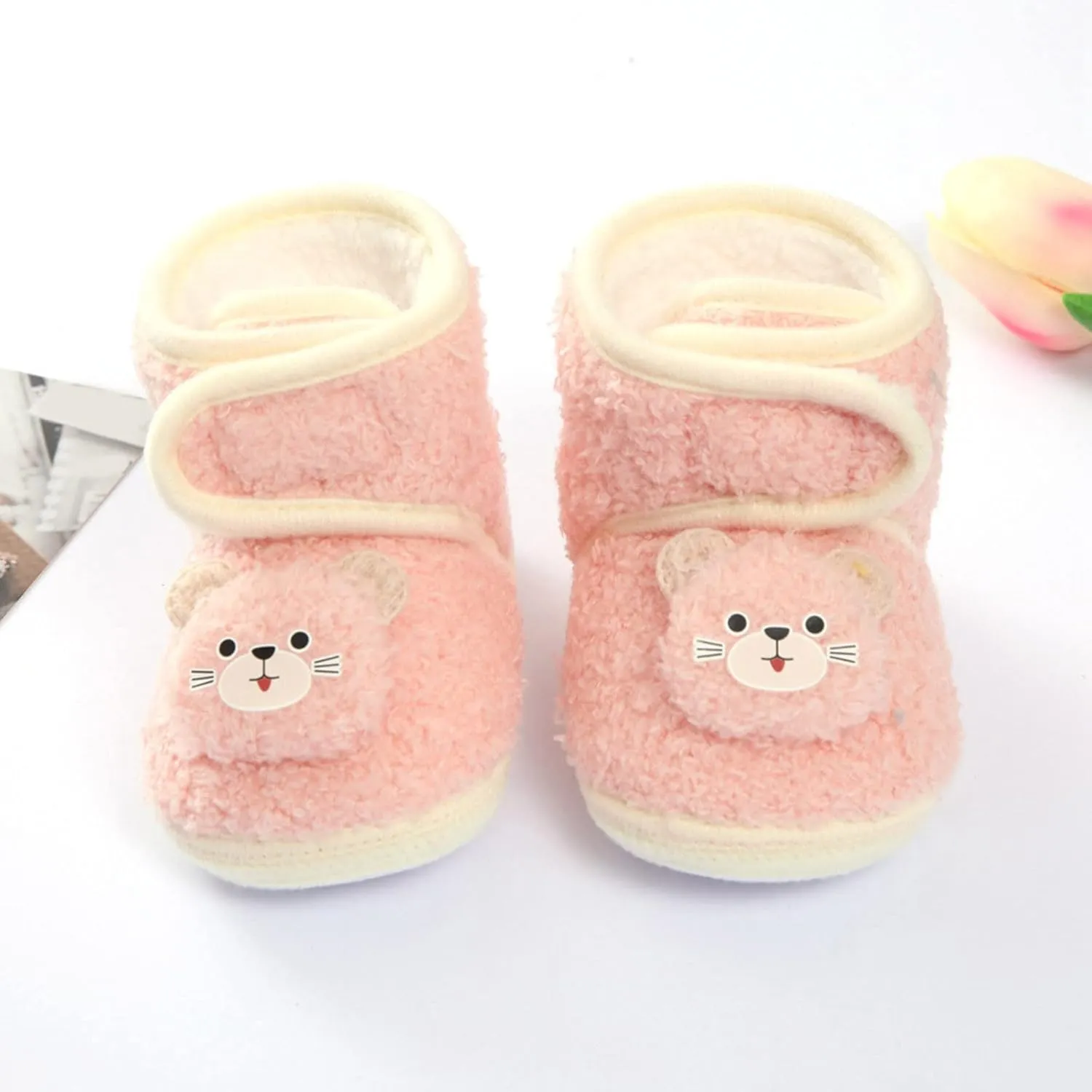Winter Children Toddler Shoes Baby Boys And Girls Flat Cotton Shoes Hook Loop Warm And Comfortable Cute Heels for Kids