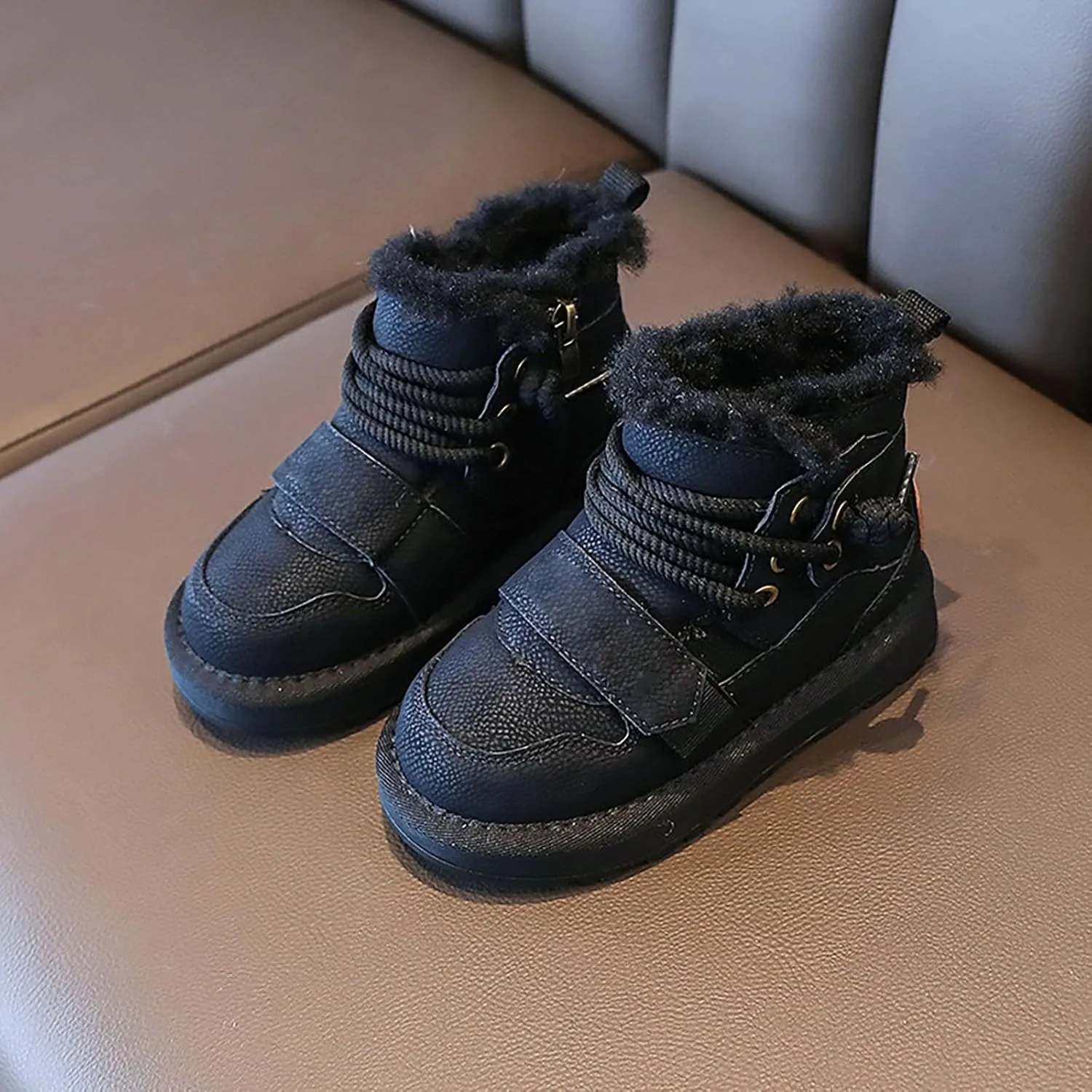 Winter Girls Boys Ankle Boots Comfortable Warm Lined Casual Shoes Sports Shoes Outdoor Children Baby Boy Boot