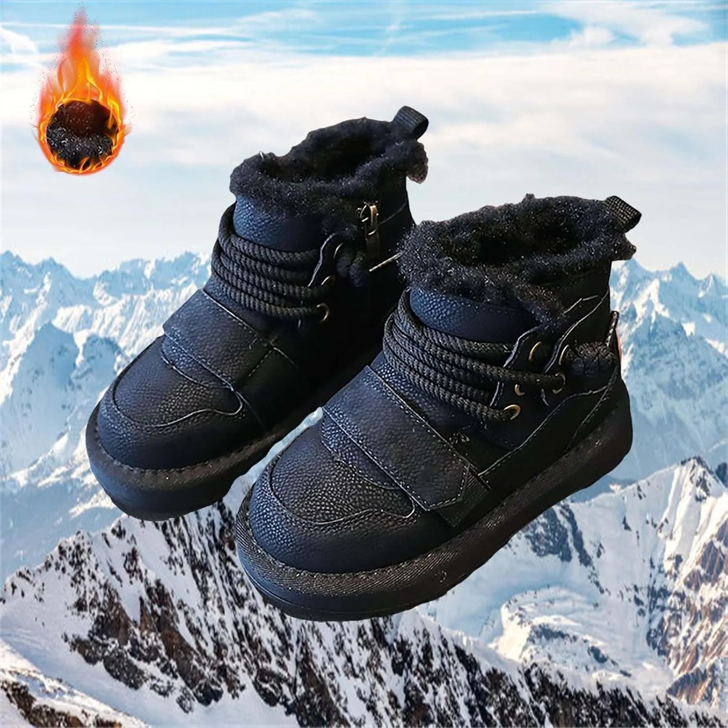 Winter Girls Boys Ankle Boots Comfortable Warm Lined Casual Shoes Sports Shoes Outdoor Children Baby Boy Boot