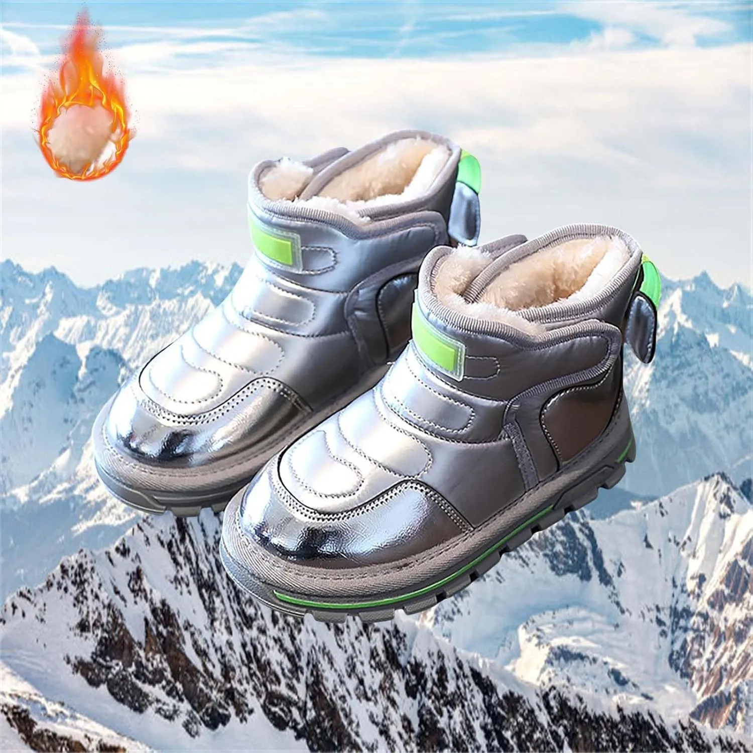 Winter Girls Boys Ankle Boots Comfortable Warm Lined Casual Sports Shoes Kids Faux  Outdoor Working Boot