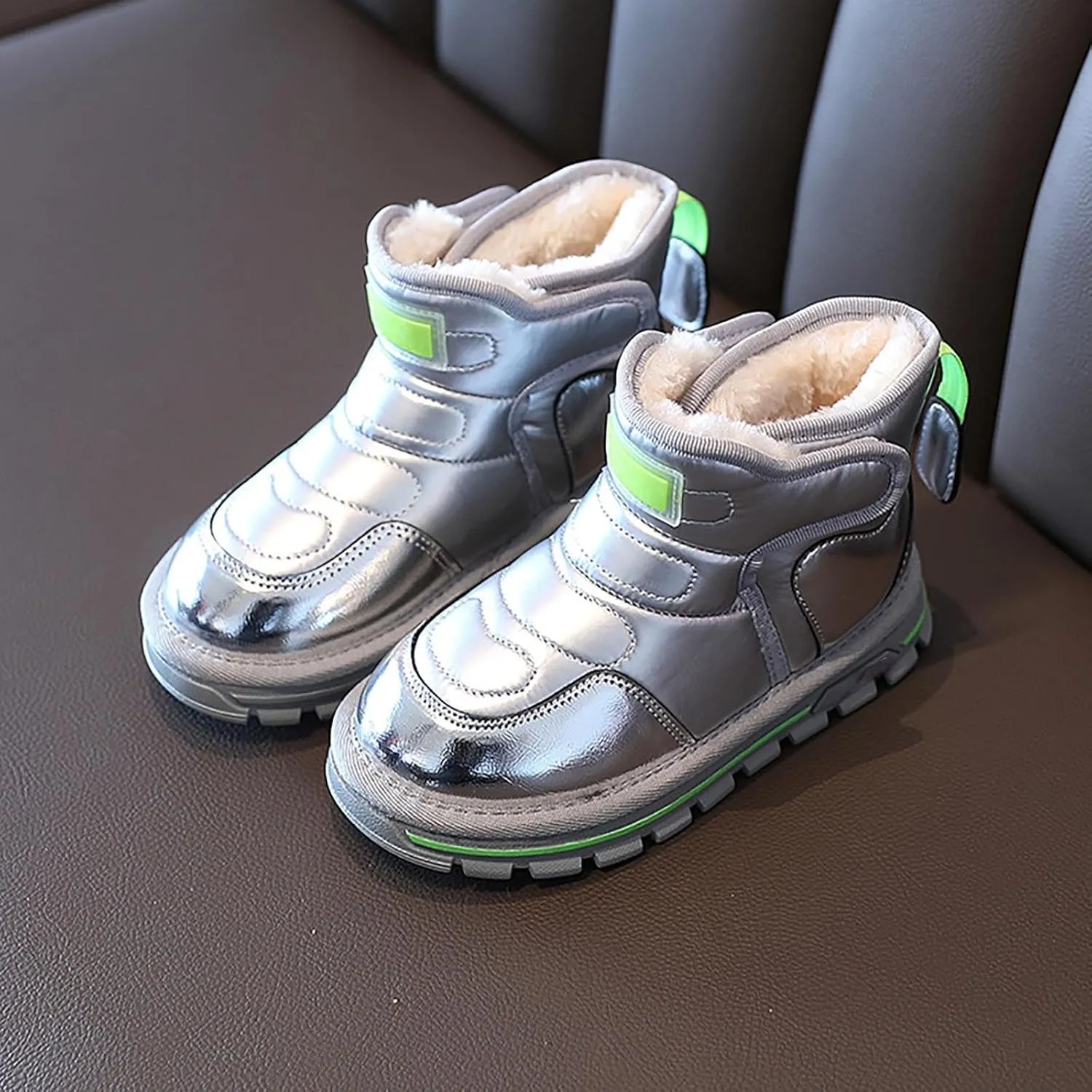 Winter Girls Boys Ankle Boots Comfortable Warm Lined Casual Sports Shoes Kids Faux  Outdoor Working Boot