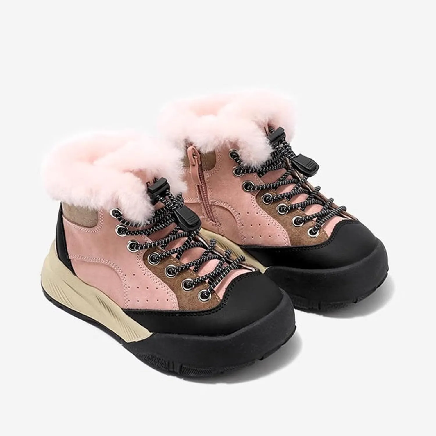 Winter Outdoor Faux Fr Snow Boots for Kids Fleece Plush Warm Furry Ankle Booties Boys Girls Baby Boots 1218 Months
