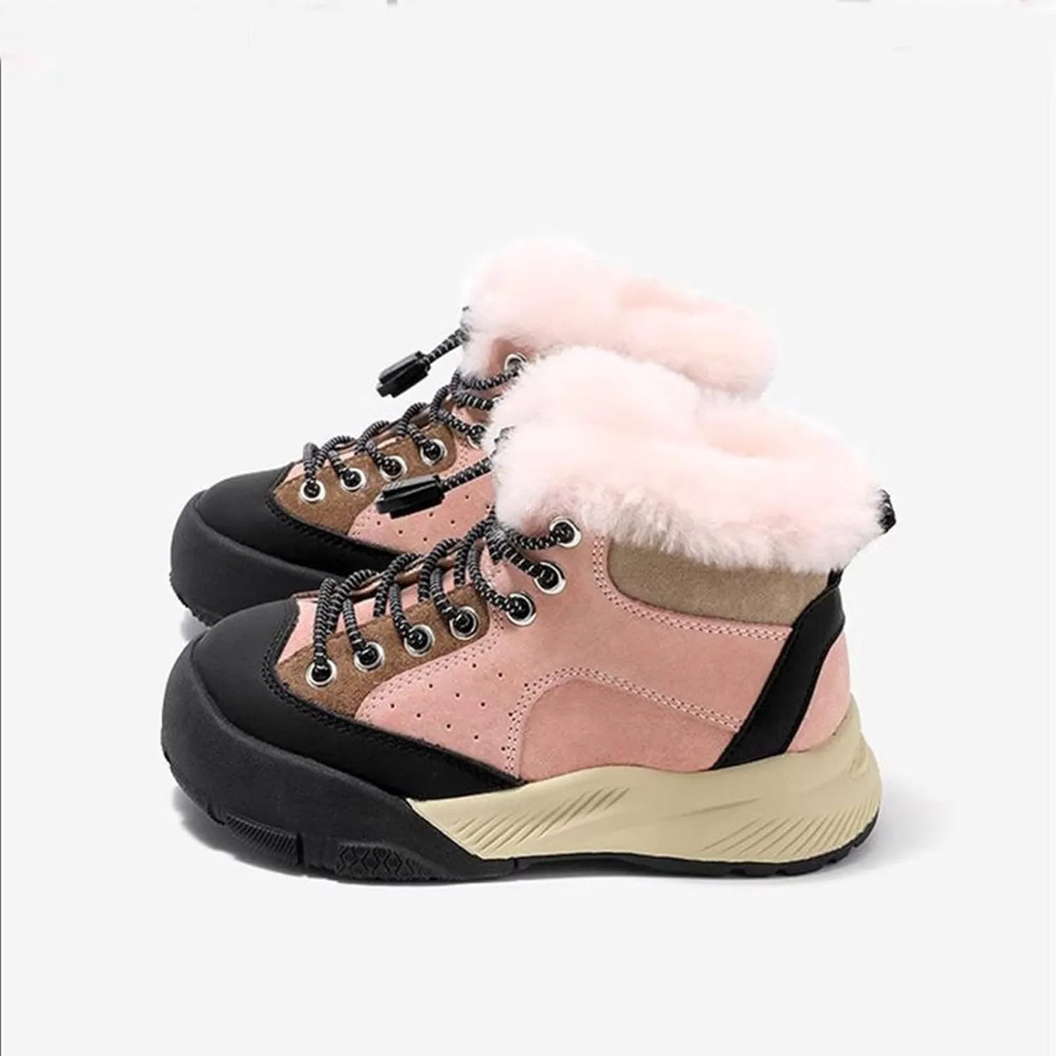 Winter Outdoor Faux Fr Snow Boots for Kids Fleece Plush Warm Furry Ankle Booties Boys Girls Baby Boots 1218 Months