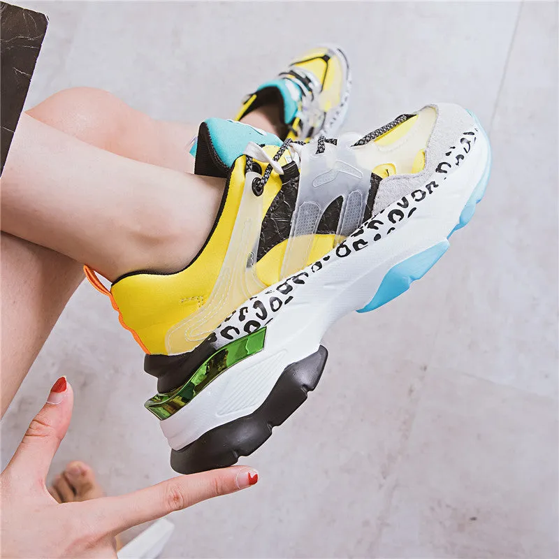 Women Platform Sneakers breathable Women's Chunky Shoes