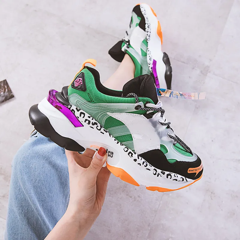 Women Platform Sneakers breathable Women's Chunky Shoes