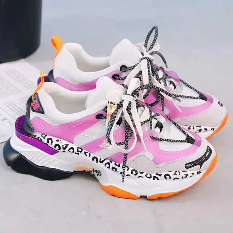 Women Platform Sneakers breathable Women's Chunky Shoes