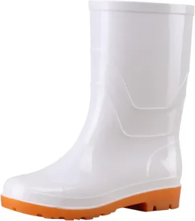 Women's Mid Calf Rain Boots Waterproof Lightweight Garden Shoes Women Outdoor Work Boot for Hunting Farming Gardening