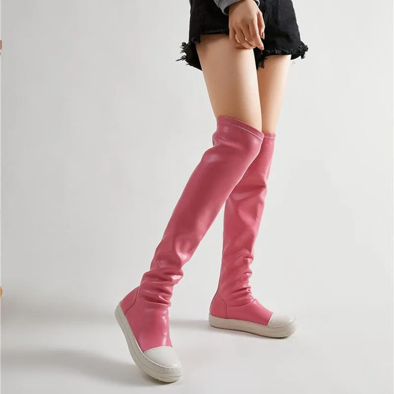 Women’s Over-the-Knee Platform Boots – Waterproof & Warm