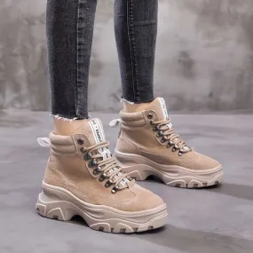 Women's Stylish Leather Platform Boots
