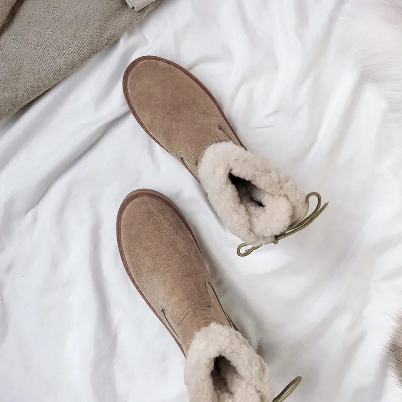 Womens Warm Plush Winter Boots Super Warm and Comfortable Winter Shoes