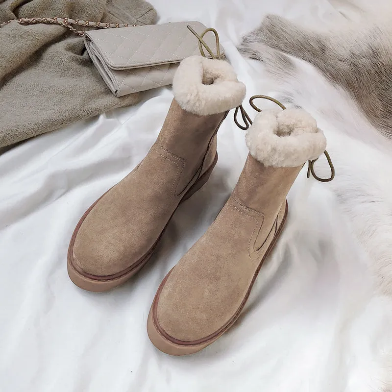Womens Warm Plush Winter Boots Super Warm and Comfortable Winter Shoes