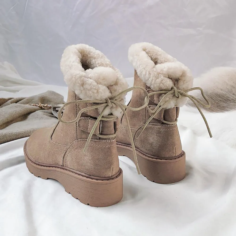 Womens Warm Plush Winter Boots Super Warm and Comfortable Winter Shoes