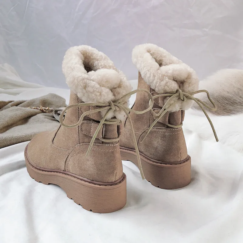 Womens Warm Plush Winter Boots Super Warm and Comfortable Winter Shoes