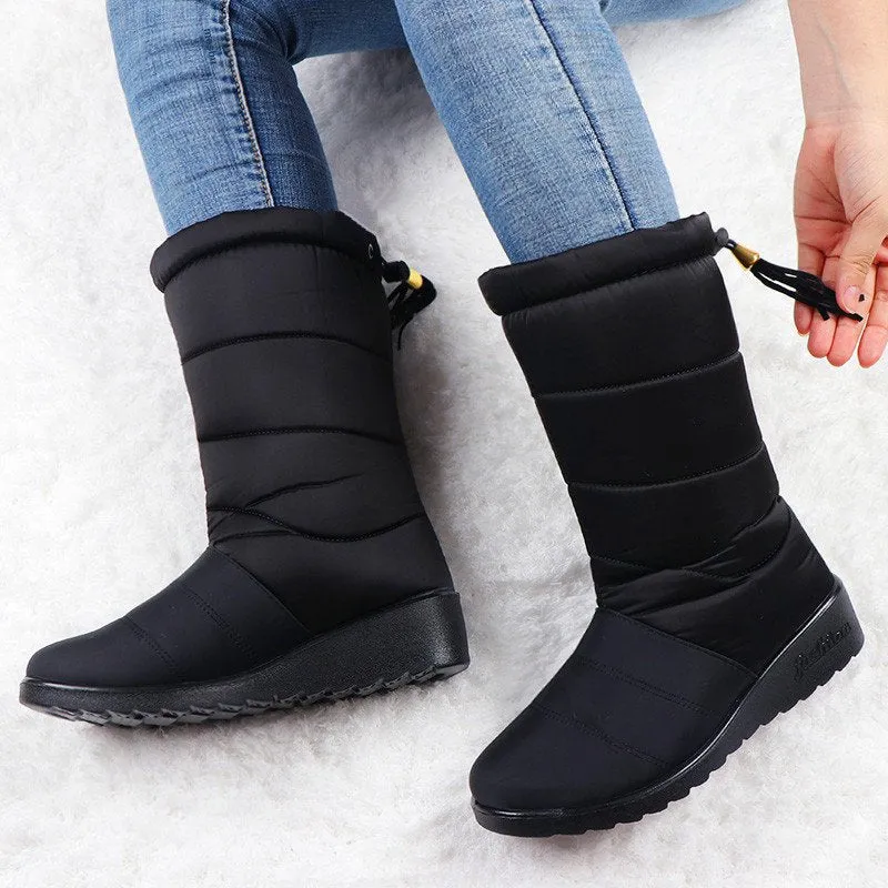 Women's Waterproof Warm Fur Snow Boots