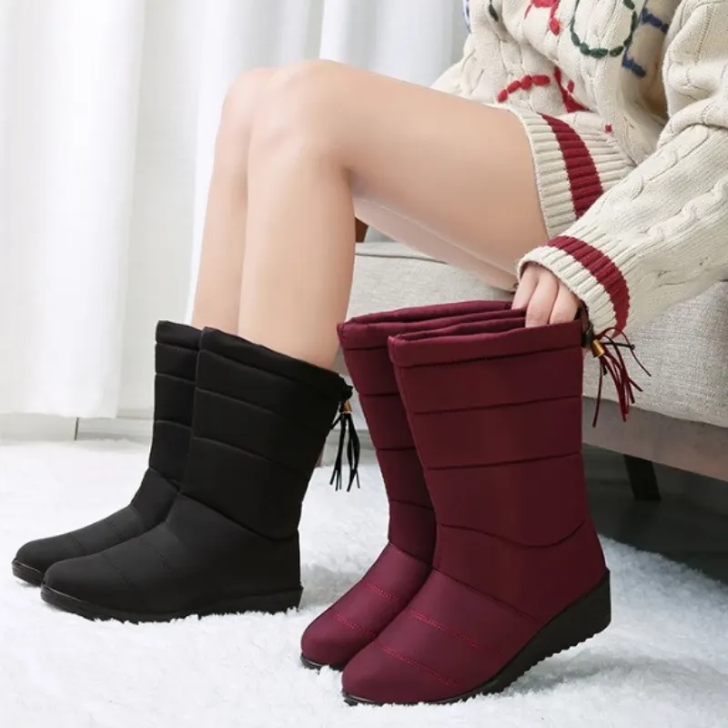 Women's Waterproof Warm Fur Snow Boots