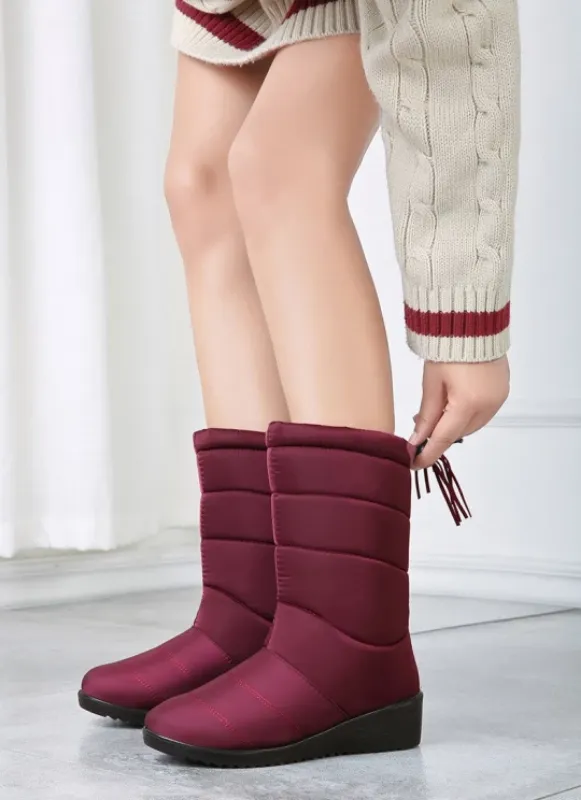 Women's Waterproof Warm Fur Snow Boots