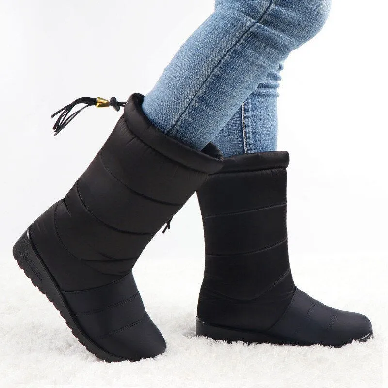 Women's Waterproof Warm Fur Snow Boots