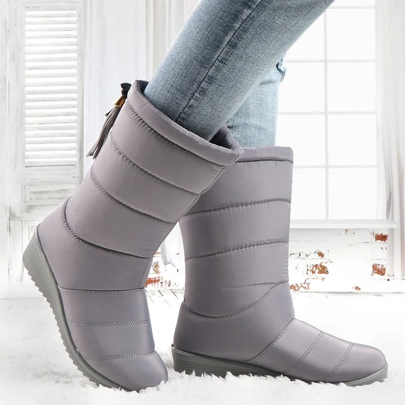 Women's Waterproof Warm Fur Snow Boots