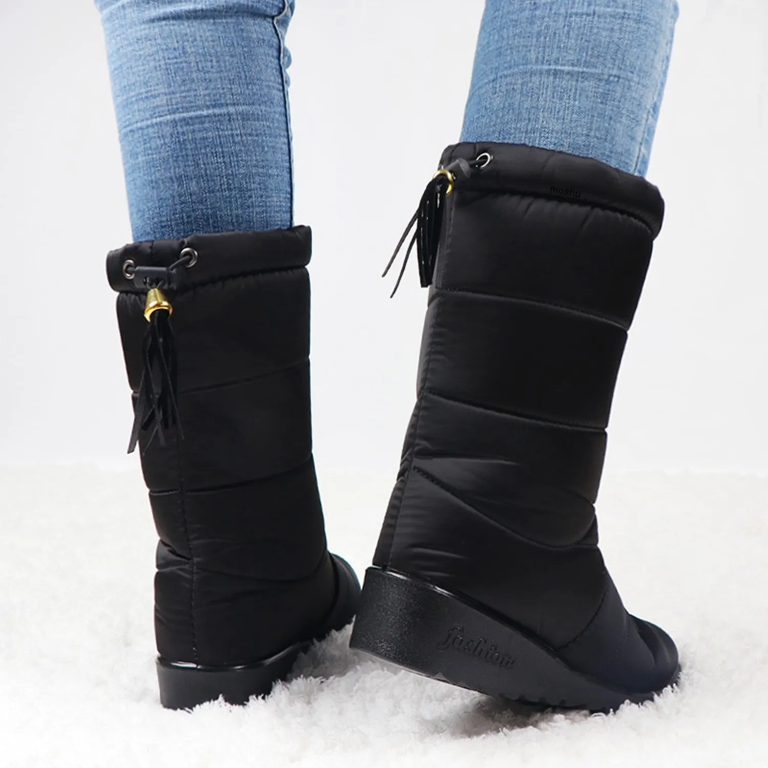 Women's Waterproof Warm Fur Snow Boots