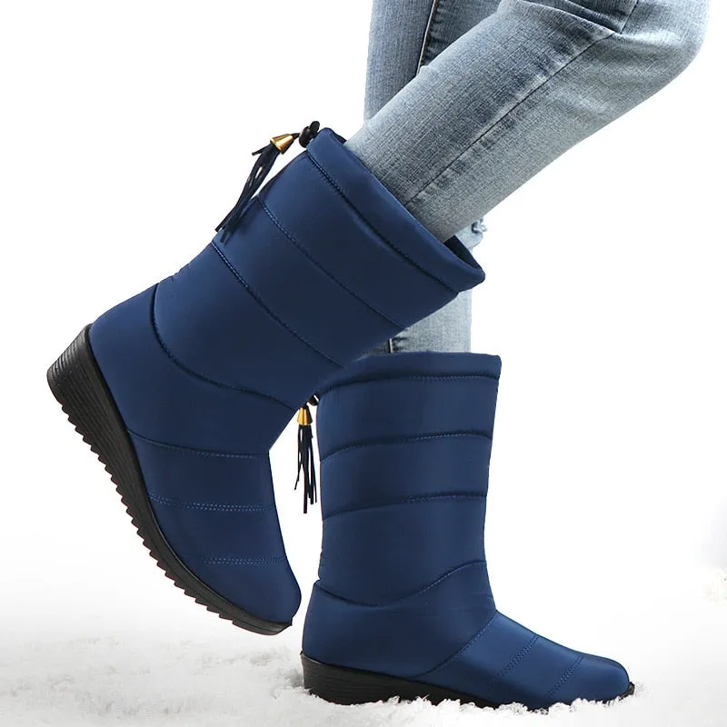 Women's Waterproof Warm Fur Snow Boots