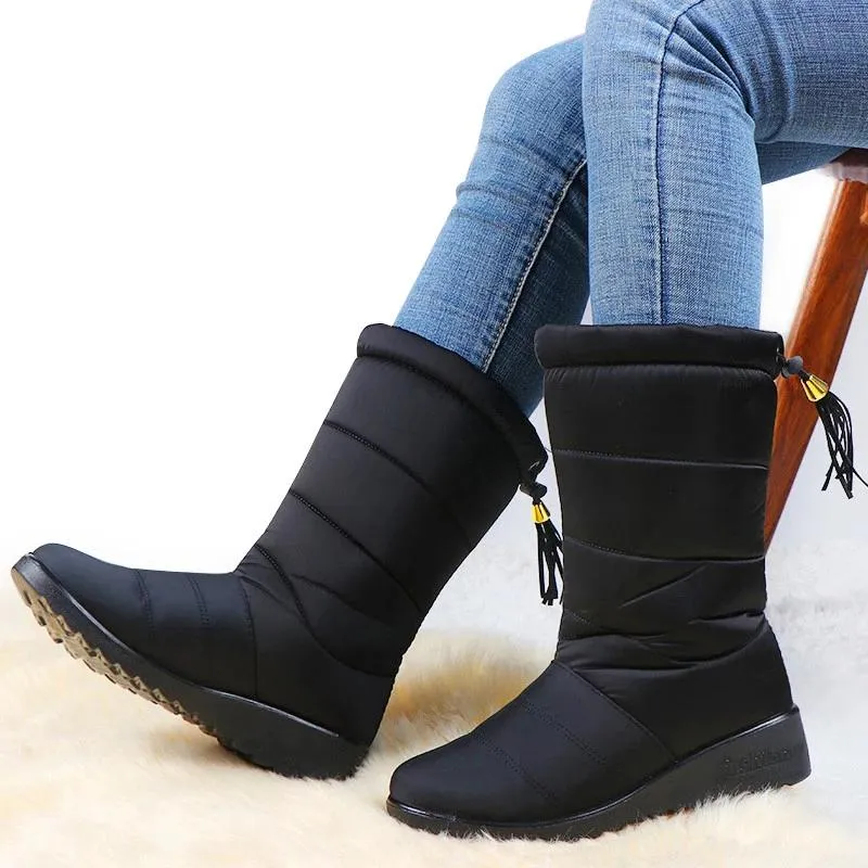 Women's Waterproof Warm Fur Snow Boots