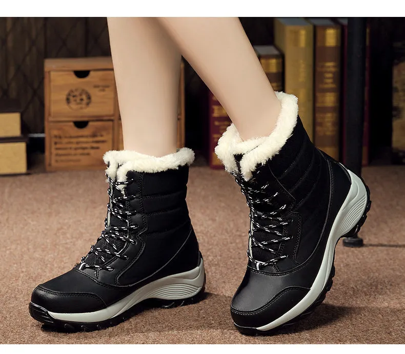 Women's Winter Mid-Calf Warm Snow Boots