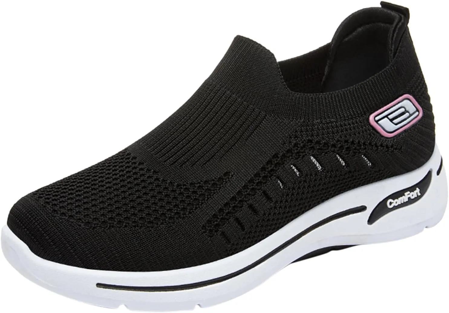 Women's Woven Orthopedic Soft Breathable Shoes Outdoor Comfort Fashion Casual Sneakers Wide Slip-on Tennis Shoes Arch Support Foam Shoes